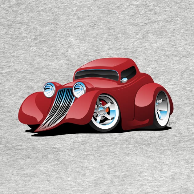 Red Hot Rod Restomod Custom Coupe by hobrath